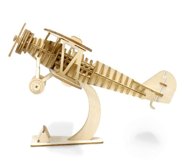 Biplane - 3D Wooden Puzzle DIY Kit by GIANT